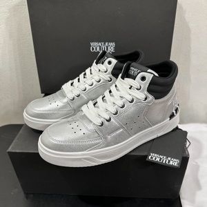 Men’s Versace Jeans Couture Silver Starlight High-Top Sneakers